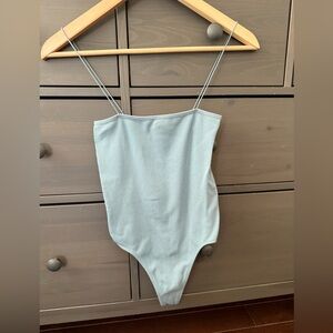 Pacsun basics ribbed Sky Blue tank Bodysuit